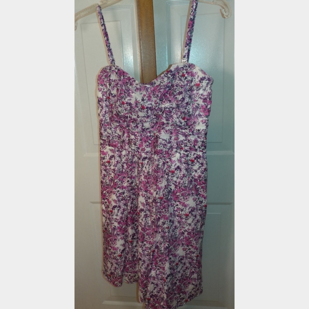 Purple Floral dress.